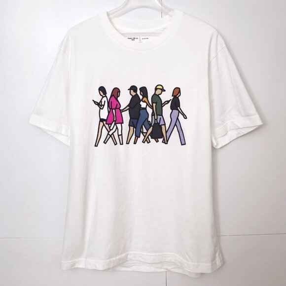 NWOT Uniqlo PEACE FOR ALL T-SHIRT | JULIAN OPIE - S - Picture 2 of 3